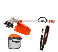 STOCKER - Decespugliatore a Batteria E-380 21 V, Motore Brushless 700 W, Diametro di Taglio 380 mm, 2 Velocità ECO/POWER, Cambio Filo Senza Attrezzi, Compatibile Batterie Fast Charge POWER 21 V