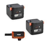 STOCKER - Kit 2 Batterie Li-Ion Power 21 V 4,0 Ah - 172Wh Totali - Compatibile Linea Power 21 V - Per Giardinieri Esigenti