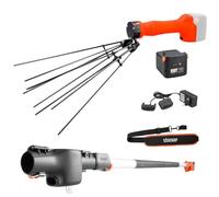 STOCKER - Kit Abbacchiatore Magma E-35 21V con Manico Telescopico 190-310 cm, Batteria Fast Charge 4,0Ah, Caricabatterie e Cinghia a Tracolla - Raccolta Olive, Noci e Nocciole in altezza