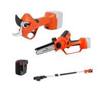 STOCKER - Kit Forbice Elettrica Magma E-40 TP 21V + Batteria Power 2,6Ah + Caricabatterie Doppio + Garanzia 60 Mesi + Olio Spray - Sistema Completo Potatura