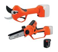 STOCKER - Kit Potatura Avanzata Magma E-40 TP 21V - Forbice e Motosega a Batteria con Zaino - Completo di Accessori