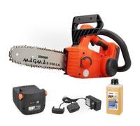 STOCKER - Kit Potatura Professionale Motosega Magma E-250 LA 21V + Batteria + Caricabatterie + Olio - Sistema Completo per Giardinaggio e Cura del Verde