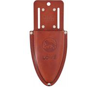 Original LÖWE Custodia in pelle premium - 9809 | Marsupio marrone per cesoie da giardino con clip per cintura o tasca dei pantaloni | Made in Germany | 100% vera pelle