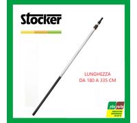 STOCKER 569 Manico telescopico PROFI alluminio a due sezioni 1,80 - 3,35 mt