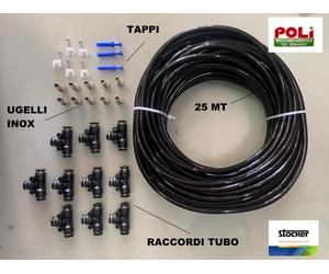 STOCKER NEBULIZZATORE ANTIZANZARA KIT TUBO PROLUNGA 25 MT CON NEBULIZZATORI 4211