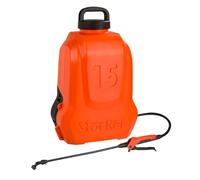 STOCKER Pompa a Zaino Elettrica 15L Li-Ion - Batteria 2,5Ah Autonomia 105min - Doppia Lancia Fibra e Alluminio - Pressione 5 Bar - Trattamenti Giardino e Agricoltura