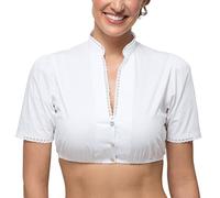 Stockerpoint Bluse 1060 Trachtenblusen, Bianco (Weiss Weiss), 36 Donna