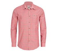 Stockerpoint Camicia Tradizionale (Modello: OC-Martl), Camicia Bavarese a Quadretti, vestibilità Moderna M Rosso