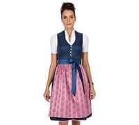 Stockerpoint Dirndl Cynthia Vestito per Occasioni Speciali, Blu/Rosa, 42 Donna