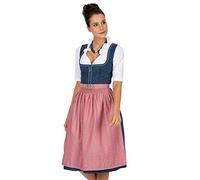 Stockerpoint Dirndl Roseline Vestito per Occasioni Speciali, Blu/Rosa Antico, 34 Donna