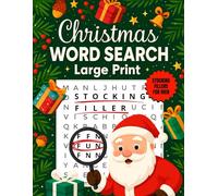 Stocking Fillers for Men: Christmas Word Search - 100 Large Print Holiday Puzzles, 1500 Festive Words to Find! A Fun Christmas Gift for Adults