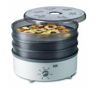 Stöckli Disidratatore Alimentare Rotondo in Acciaio Inossidabile Bianco con 3 Griglie, 600W, 30-70°C, 2 Anni di Garanzia