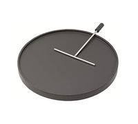 Stöckli Piastra per griglia e crêpe in alluminio pressofuso antiaderente, utilizzabile su entrambi i lati, con spargitore per impasto, diametro 24 cm, 0082.01