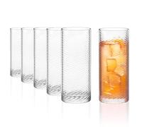 Stölzle Lausitz Berlin - Set di 6 bicchieri da long drink, 491 ml, eleganti bicchieri da cocktail in cristallo in stile art déco, perfetti per long drink, succo e acqua, lavabili in lavastoviglie