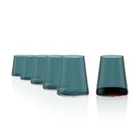 Stölzle Lausitz Bicchiere da Vino Bianco Symphony Blu-Verde Set da 6, 400 ml - Bicchieri per Vino, Acqua, Succo & Cocktail - Cristallo Elegante - Lavabili in Lavastoviglie & Resistenti agli Urti