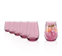 Stölzle Lausitz Bicchieri ELEMENTS 465ml Lilla I Set di 6 bicchieri I Set di bicchieri lavabili in lavastoviglie I infrangibili I bicchieri universali per acqua, succhi, whisky