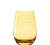 Stölzle Lausitz Bicchieri TWISTER 465ml Ambra I Set di 6 bicchieri I Set di bicchieri lavabili in lavastoviglie I infrangibili I bicchieri universali per acqua, succhi e long drink