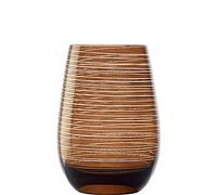 Stölzle Lausitz Bicchieri TWISTER 465ml Marroni I Set di 6 bicchieri I Set di bicchieri lavabili in lavastoviglie I infrangibili I bicchieri universali per acqua, succhi e long drink