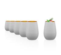 Stölzle Lausitz, bicchieri da 465 ml, set di 6 bicchieri per cocktail, interno color oro