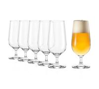 Stölzle Lausitz Bicchieri da Birra Grand Cuvée Set 6x 390 ml - Eleganti Bicchieri Tulipano in Cristallo per Pils Lager e Birre Artigianali - Lavabili in Lavastoviglie - Made in Germany