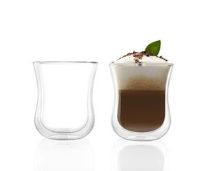 Stölzle Lausitz bicchieri da caffè Coffee'N more 180 ml I set 2 bicchieri termici I bicchieri caffè doppia parete I bicchieri tè orientali vetro borosilicato I Sì lavastoviglie e microonde