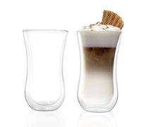 Stölzle Lausitz bicchieri da caffè Coffee'N more 330 ml I set 2 bicchieri termici I bicchieri caffè doppia parete I bicchieri tè orientali vetro borosilicato I Sì lavastoviglie e microonde