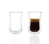 Stölzle Lausitz bicchieri da caffè Coffee'N more 90 ml I set 2 bicchieri termici I bicchieri caffè doppia parete I bicchieri tè orientali vetro borosilicato I Sì lavastoviglie e microonde