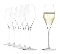Stölzle Lausitz Bicchieri da Champagne Quatrophil Set di 6, 290 ml - Eleganti Calici per Sekt & Prosecco - Bicchieri da Spumante in Cristallo di Alta Qualità - Lavabili in Lavastoviglie e Antiurto