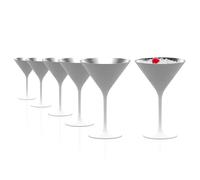 Stölzle Lausitz Bicchieri da Cocktail Bianco/Oro Set da 6, 240 ml - Eleganti Bicchieri da Cocktail Ideali per Martini & Manhattan - Bicchieri da Martini in Cristallo Senza Piombo