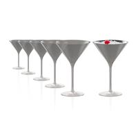 Stölzle Lausitz Bicchieri da Cocktail Elements Argento Set da 6, 240 ml - Eleganti Bicchieri Ideali per Martini & Manhattan - Bicchieri Martini in Cristallo Argento - Lavabili in Lavastoviglie
