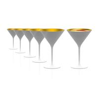 Stölzle Lausitz Olympic Calice, Matt White & Gold, cl 24, 6 unità