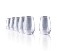Stölzle Lausitz Bicchieri Longdrink Mirror Argento Set 6 x 465 ml - Bicchieri Alti in Cristallo per Acqua Succhi e Cocktail - Design a Specchio Moderno - Resistenti Urti - Lavabili in Lavastoviglie