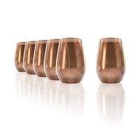 Stölzle Lausitz Bicchieri Longdrink Mirror Marrone Set da 6 - 465 ml Bicchieri Alti in Cristallo per Cocktail Acqua e Succhi - Eleganti, Resistenti, Lavabili in Lavastoviglie - Design Specchiato
