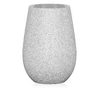 Stölzle Lausitz Set di 6 bicchieri da bibita lunghi Stones/Bicchieri da cocktail/Bicchieri di alta qualità con effetto pietra - Grigio chiaro/Lavabili in lavastoviglie