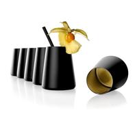 Stölzle Lausitz Bicchieri Nero/Oro Power Set 6pz, 380ml - Bicchieri moderni per acqua, vino, cocktail e succo - Cristallo di alta qualità, resistenti e lavabili in lavastoviglie - Made in Germany