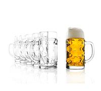 Stölzle Lausitz Boccale da birra ISAR/set di 6 brocche da 0,25 litri/stabile boccale da birra da 0,25 litri/bicchieri da birra in vetro di soda lime, lavabile in lavastoviglie