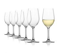 Stölzle Lausitz Calici da Vino Bianco Classic Set di 6, 370ml - Ideale per Vini Bianchi Corposi & Rossi Medi - Elegante Calice da Vino Bianco in Cristallo - Lavabile in Lavastoviglie & Made in Germany