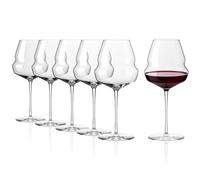 Stölzle Lausitz Bicchieri da vino rosso cocoon, set da 6 bicchieri da vino rosso di alta qualità, grandi stravaganti/bicchieri da vino rosso