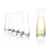 Stölzle Lausitz Caraffa Universale Set da 6 - Mini Caraffe in Cristallo da 40 ml per Acqua Succo Latte e Liquori - Eleganti Bicchierini Senza Piombo - Lavabili in Lavastoviglie - Made in Germany