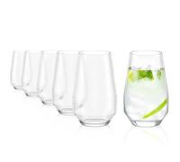 Stölzle Lausitz Celestia, set di 6 bicchieri da long drink, 625 ml, design moderno con superficie sfaccettata, per cocktail rinfrescanti e long drink, resistenti, lavabili in lavastoviglie