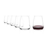Stölzle Lausitz Cocoon Bicchieri Vino Rosso Senza Stelo 555 ml, Set 6 | Bicchieri vino rosso senza stelo moderni per esaltare gli aromi, in cristallo, resistenti & lavabili in lavastoviglie