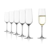 Stölzle Lausitz Flute Champagne Weinland Set di 6, 200 ml - Eleganti Calici in Cristallo Ideali per Prosecco & Spumante - Lavabili in Lavastoviglie & Antiurto, Made in Germany