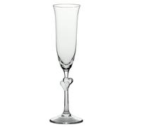 Stölzle Lausitz Calici da spumante romantici L´Amour con cuoricini bianchi, 175ml, set da 2, resistenti ai lavaggi in lavastoviglie