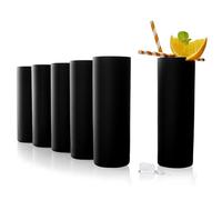 Stölzle Lausitz New York Bar - Set di 6 bicchieri da cocktail da 320 ml, colore nero opaco, per cocktail, lavabili in lavastoviglie, bicchieri da bar in cristallo