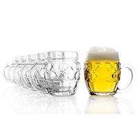 STÖLZLE LAUSITZ Oberglas Boccale Tübinger Augenkanne 0,4l I Set di 6 pezzi I Boccale con manico I Bicchiere da birra tradizionale I lavabili in lavastoviglie I di pregio I infrangibili