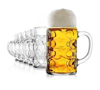 Stölzle Lausitz Oberglas Boccali Birra Isar Set 6 pezzi, 400 ml - Boccale classico con manico per Pils, Weizen e altre birre - Bicchieri tradizionali - Lavabile in lavastoviglie & Made in Germany