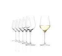 Stölzle Lausitz STARlight Bicchieri da vino bianco 410ml / Set di 6 bicchieri da vino bianco/Lavabile in lavastoviglie/Set di bicchieri da vino bianco antiurto/Bicchieri di cristallo