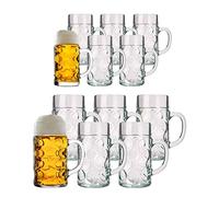 STÖLZLE OBERGLAS ISAR - Boccale graduato da 0,5 l + 1,0 l originale Oktoberfest I tradizionale bicchiere da birra I lavabile in lavastoviglie I alta qualità (set da 12)