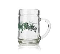 Stölzle - Set di 6 bicchieri da vino in vetro superiore, 0,25 l, con decorazione a forma di foglia di vino, di alta qualità, con manico, 6 pezzi, per vino rosso, vino bianco, 250 ml, lavabile in