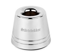 Störtebekker® Piccolo supporto da rasatura premium in acciaio inossidabile - adatto per rasoi di sicurezza (Störtebekker) - accessori di alta qualità - base antiscivolo - idea regalo (Argento)
